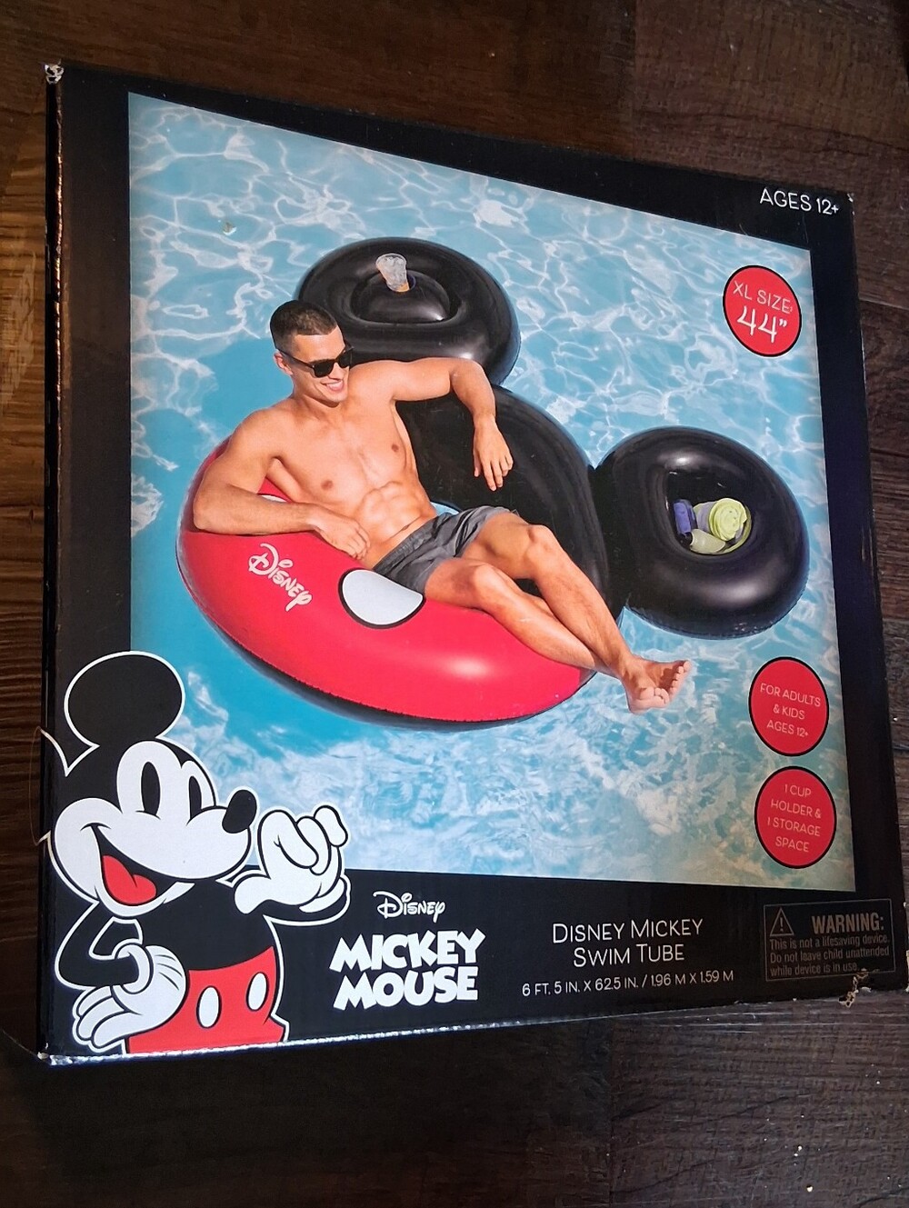 Disney Mickey Mouse Red and Black Inflatable Swim Tube